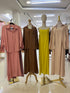 Women Casual Collar Down Shirts With Long Maxi Dress Sets